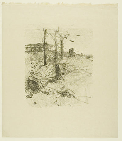 A Cemetery in Galicia, from Au Pied du Sinaï by  Henri de Toulouse-Lautrec, 23x16"( A2 size) Poster Print