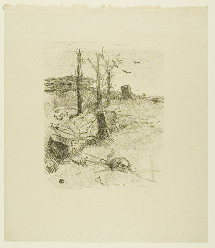 A Cemetery in Galicia, from Au Pied du Sinaï by  Henri de Toulouse-Lautrec, 23x16