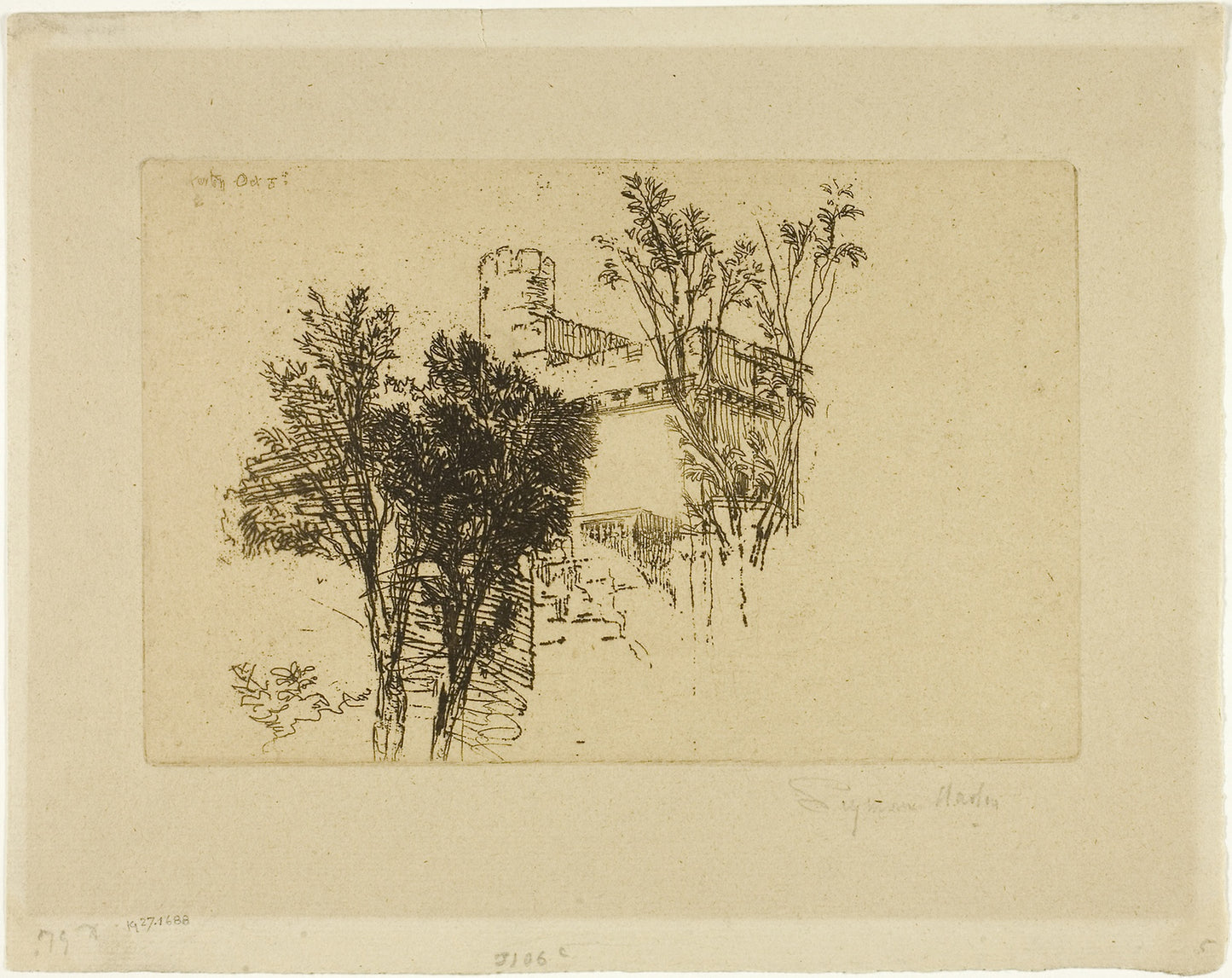 The Turret -  Francis Seymour Haden,  Poster Print Wall Art