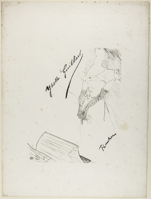 Frontispiece for Yvette Guilbert: Henri de Toulouse-Lautrec,16x12"(A3) Poster