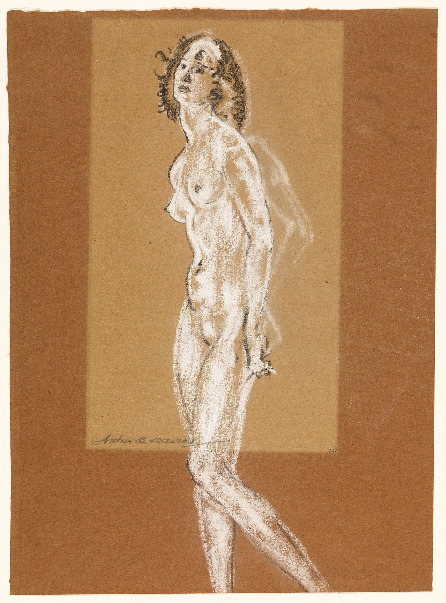 Standing Female Nude -  Arthur B. Davies,  Poster Print Wall Art