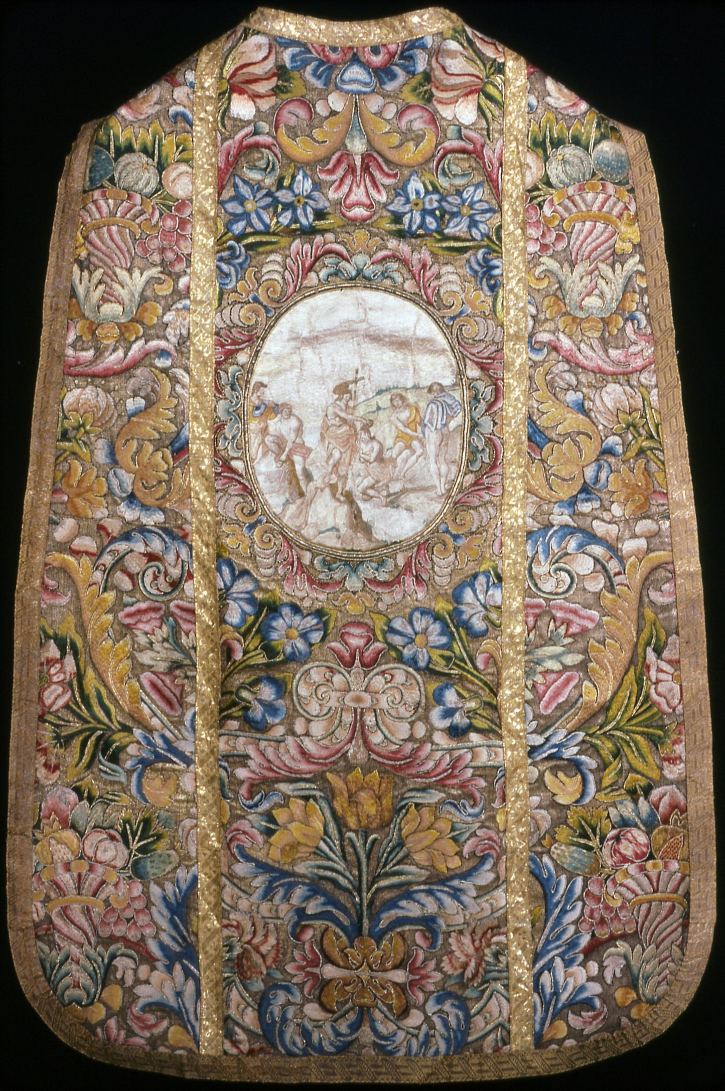 Chasuble with Medallion Depicting John the Baptist -  After a fresco -  Andrea del Sarto (Italian, 1486–1530) (Tondo only),  Poster Print Wall Art