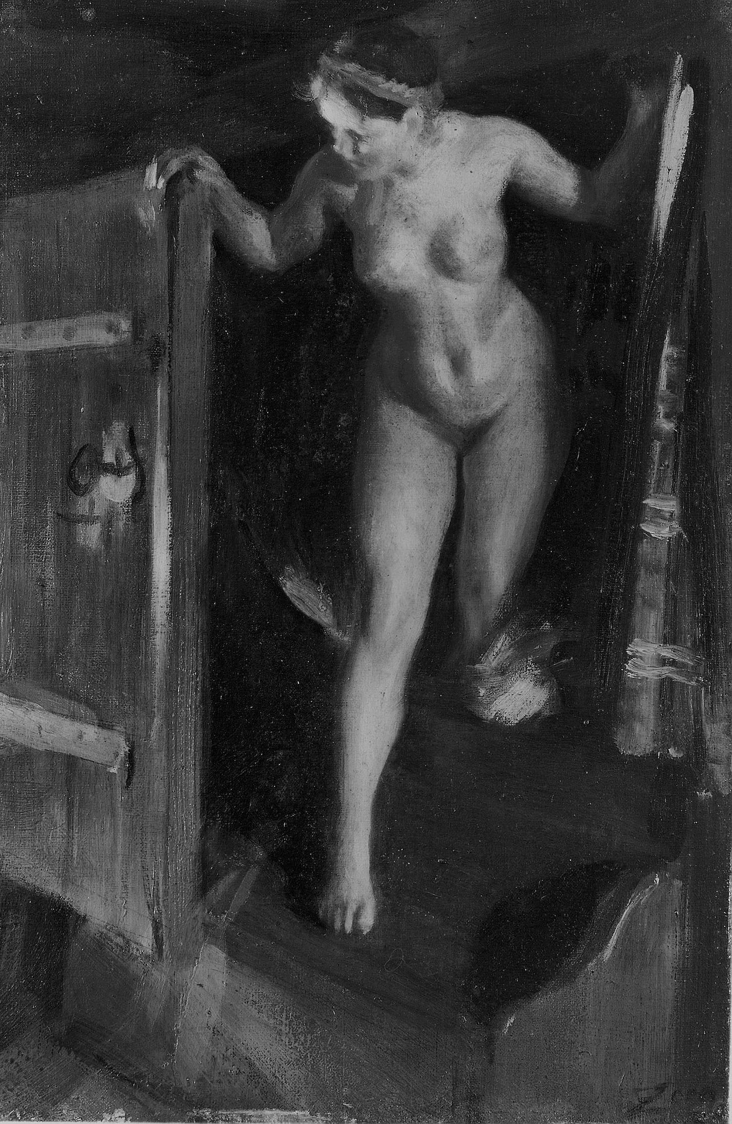 Nude Girl in Doorway -  Anders Leonard Zorn,  Poster Print Wall Art