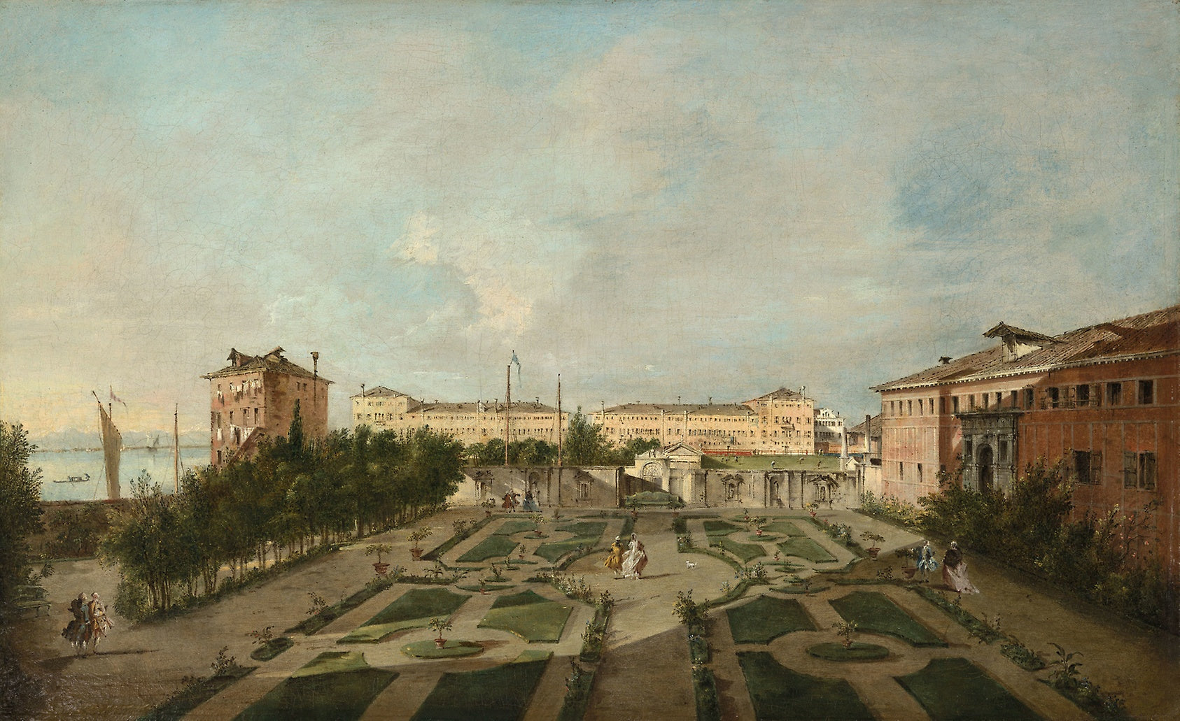 The Garden of Palazzo Contarini dal Zaffo: Francesco Guardi,16x12"(A3) Poster
