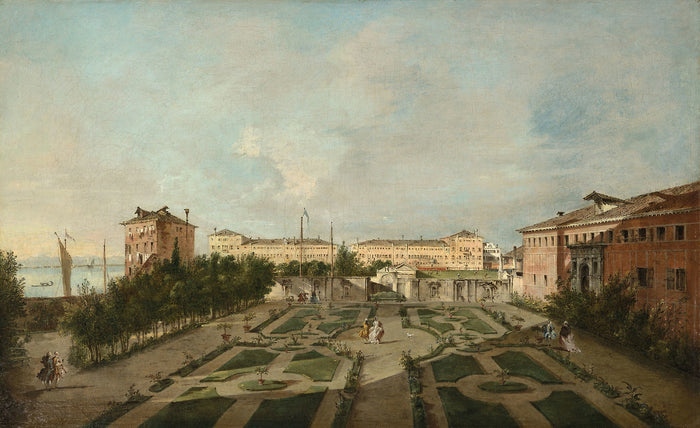 The Garden of Palazzo Contarini dal Zaffo: Francesco Guardi,16x12