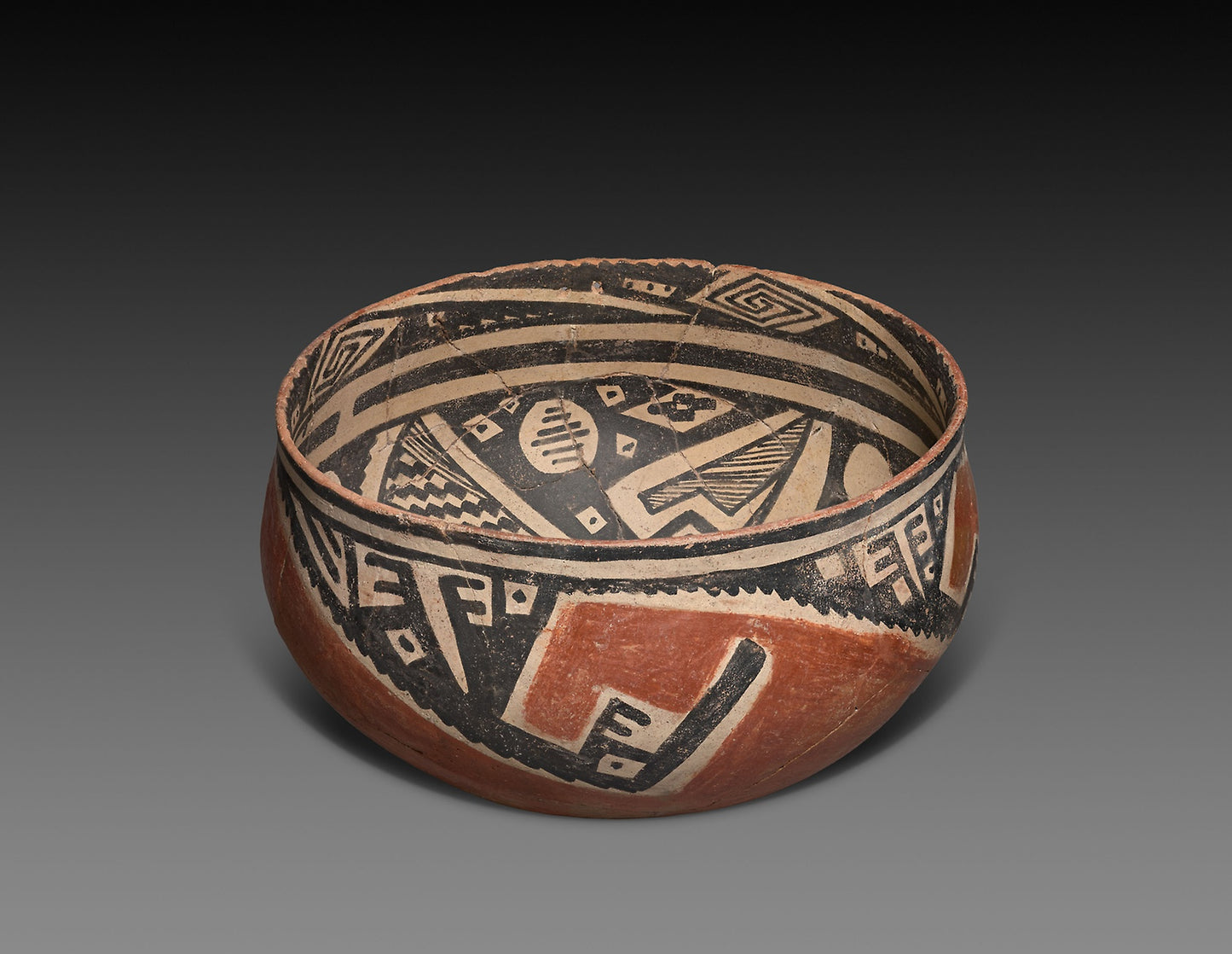 Bowl -  Roosevelt Redware, Cliff Polychrome, Tonto variety,  Poster Print Wall Art