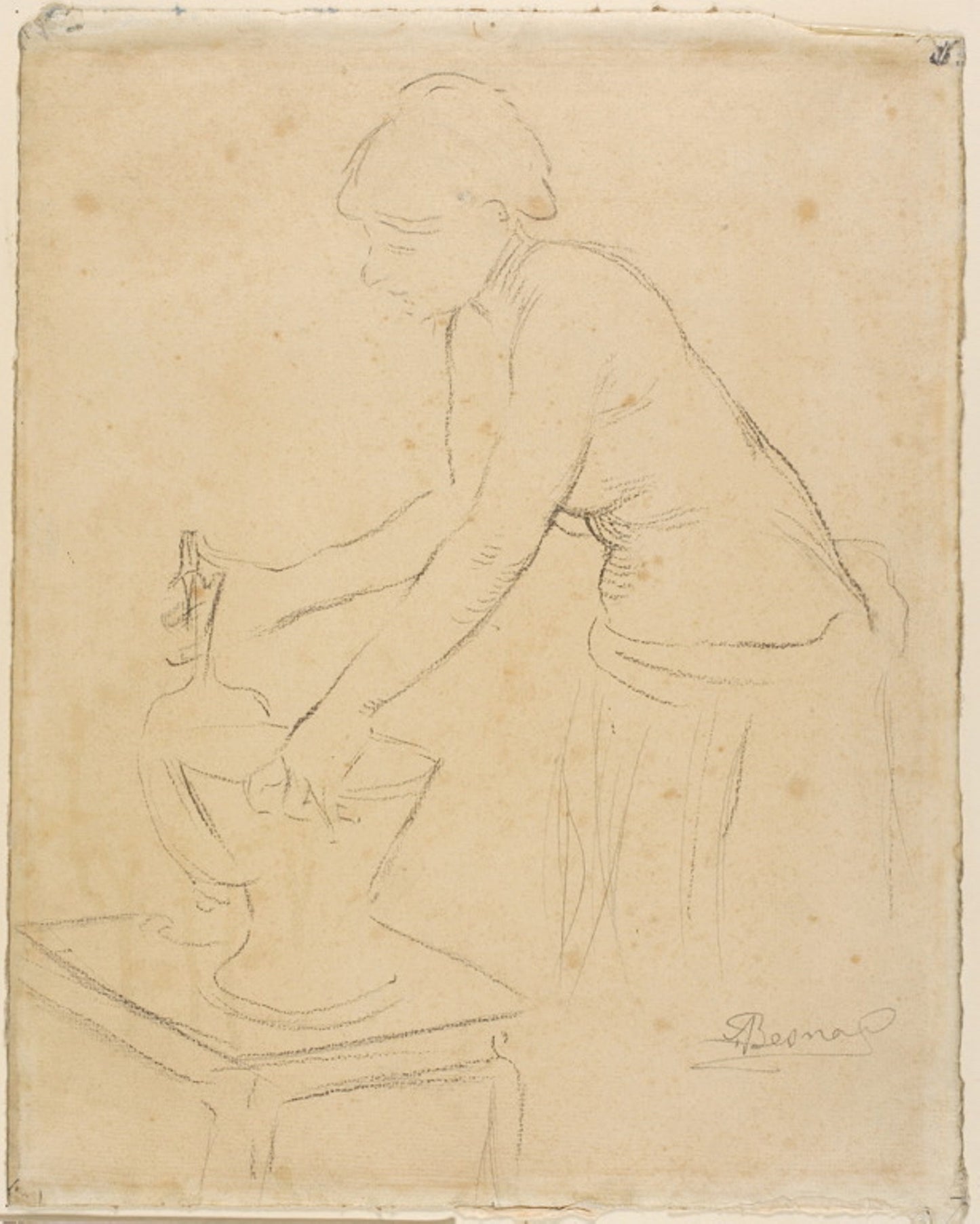 Woman at Her Toilette -  Albert Besnard,  Poster Print Wall Art