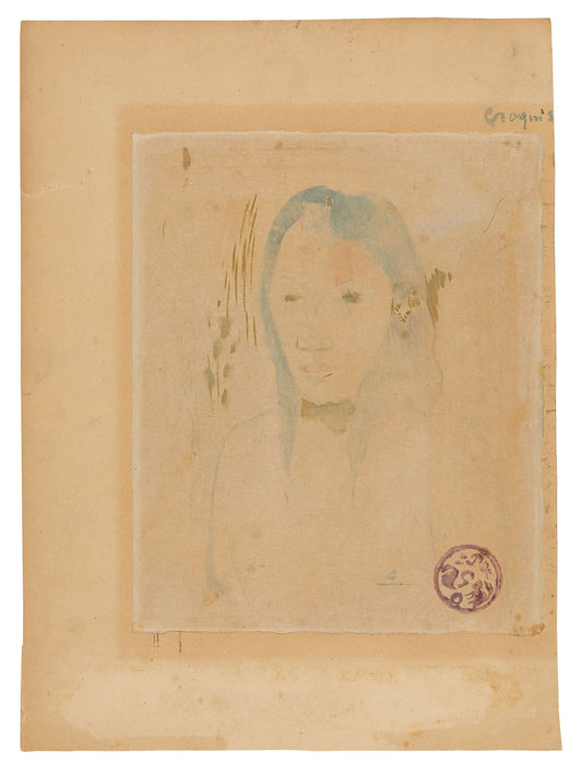 Bust of a Tahitian Woman: Paul Gauguin,16x12"(A3) Poster