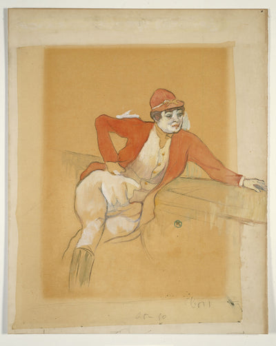 La Macarona in the Costume of a Jockey: Henri de Toulouse-Lautrec,16x12"(A3) Poster