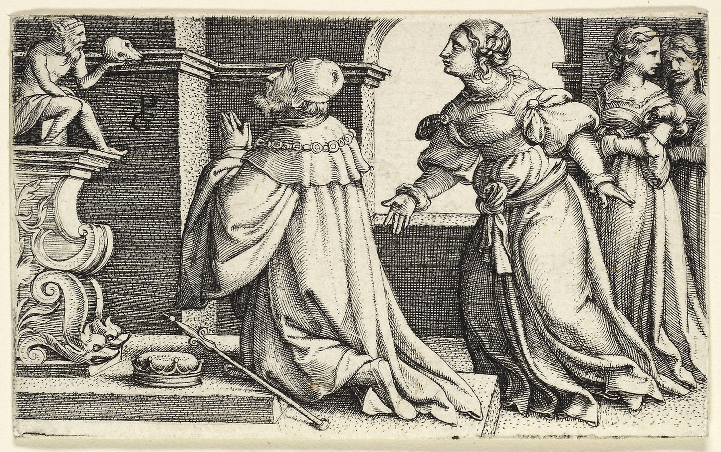 Solomon Worshipping the Idol Moloch -  Georg Pencz,  Poster Print Wall Art