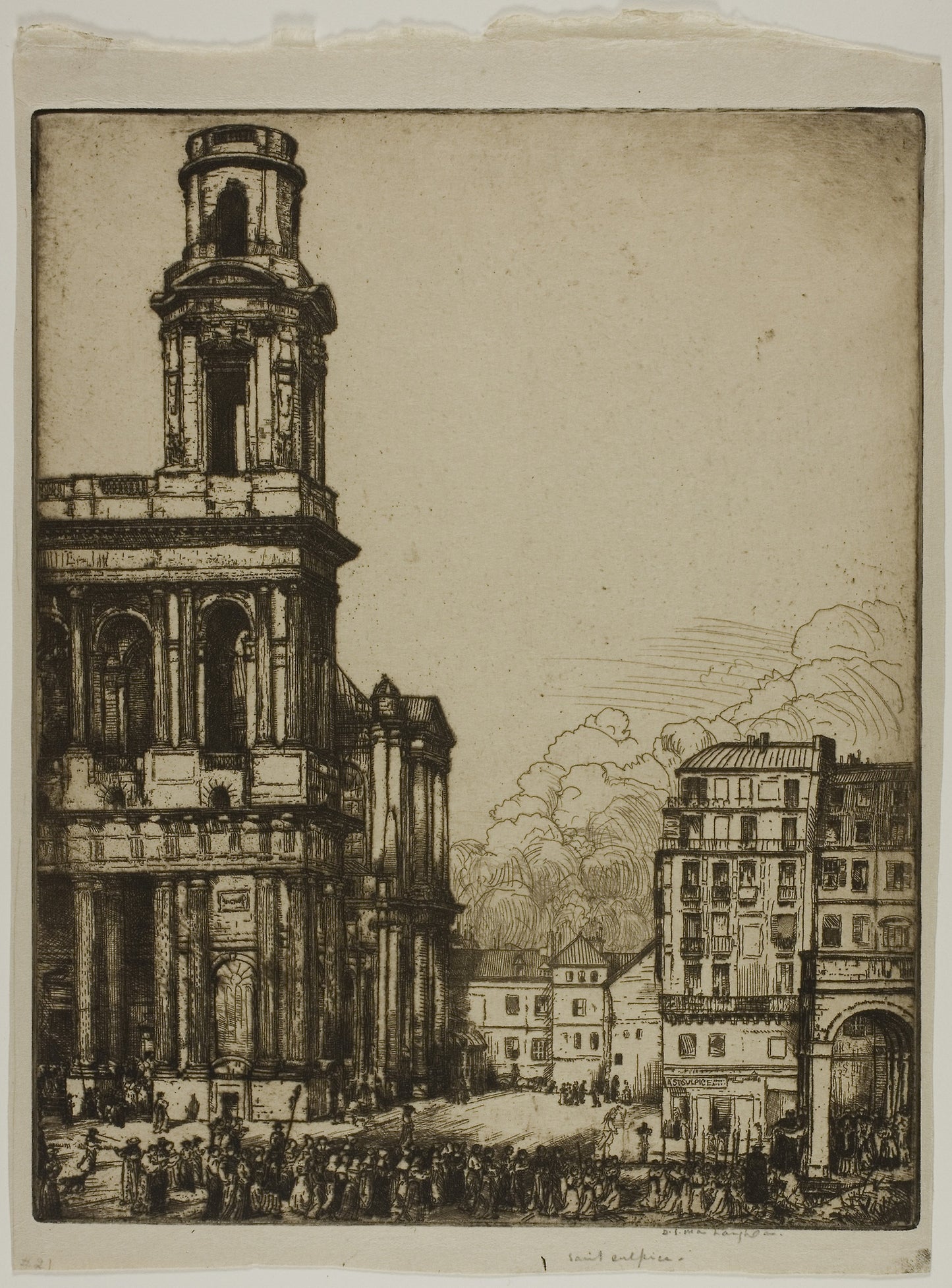 Saint Sulpice, Paris -  La Petite Tour -  Donald Shaw MacLaughlan,  Poster Print Wall Art