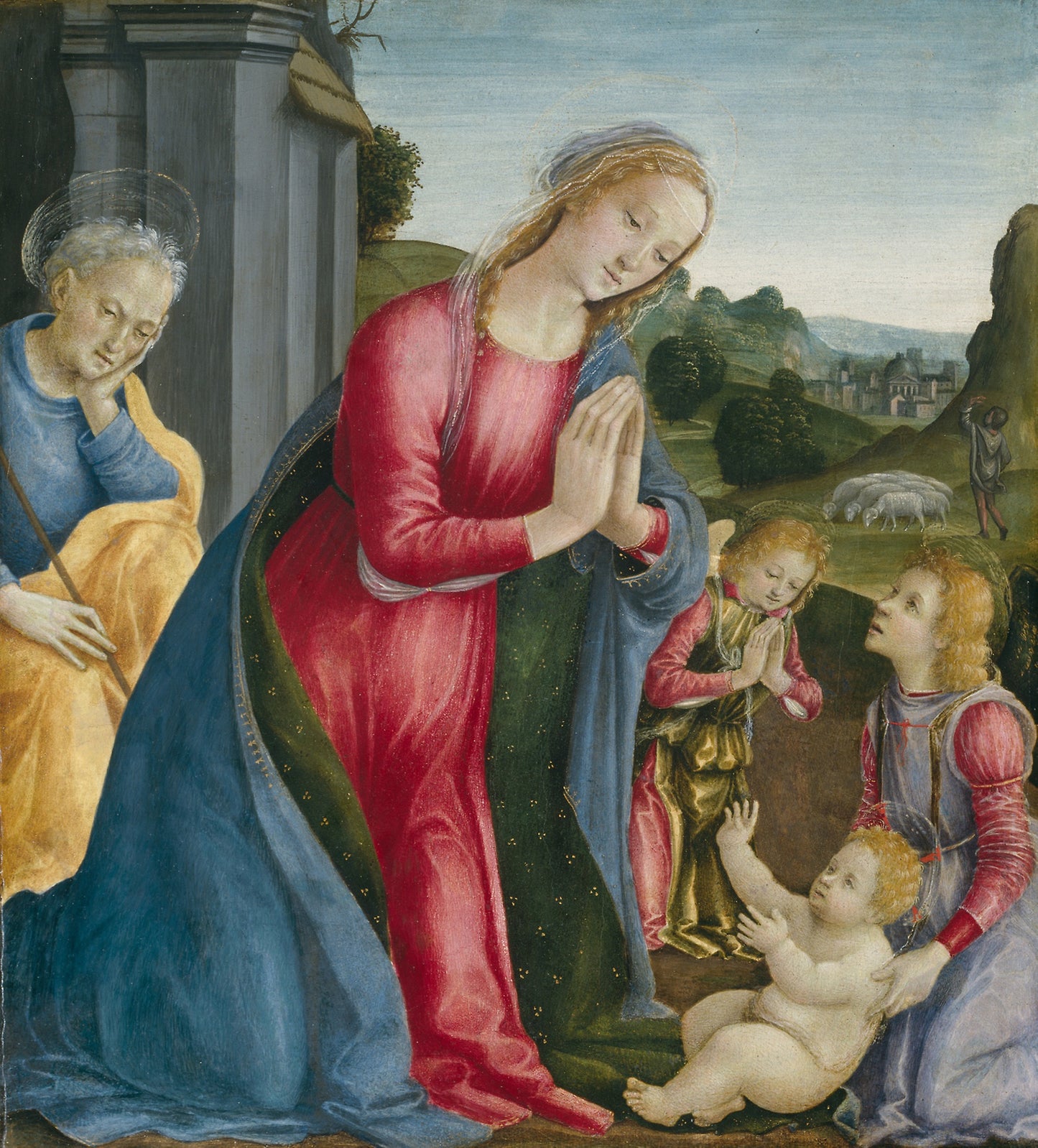 The Adoration of the Christ Child -  Vincenzo Frediani,  Poster Print Wall Art