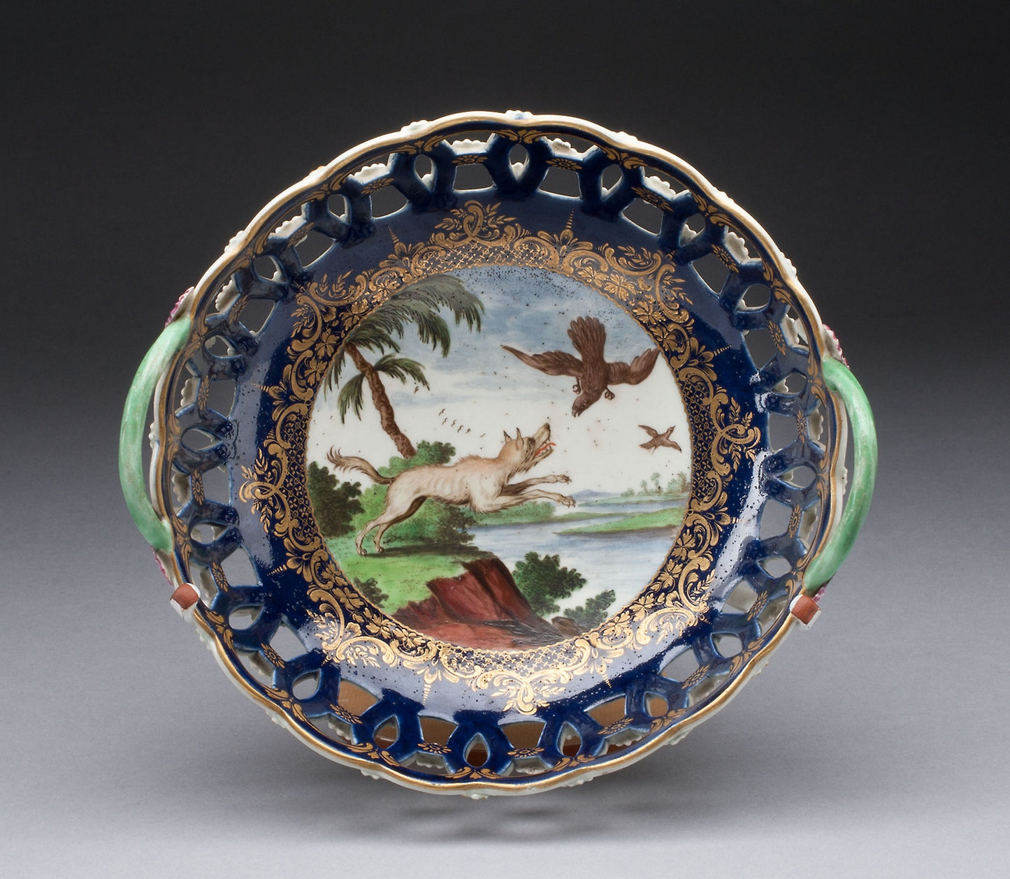 Basket -  Worcester Porcelain Factory,  Poster Print Wall Art