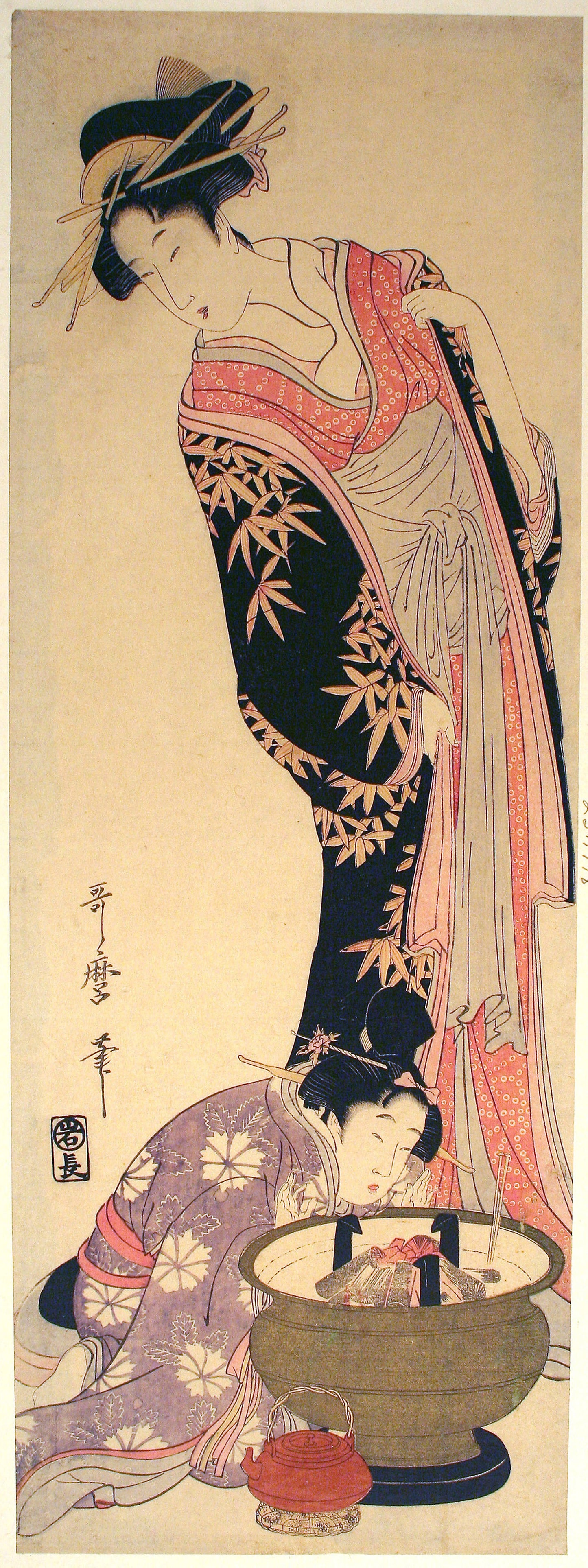 A Courtesan and her Attendant: Kitagawa Utamaro ??? ??,16x12"(A3) Poster