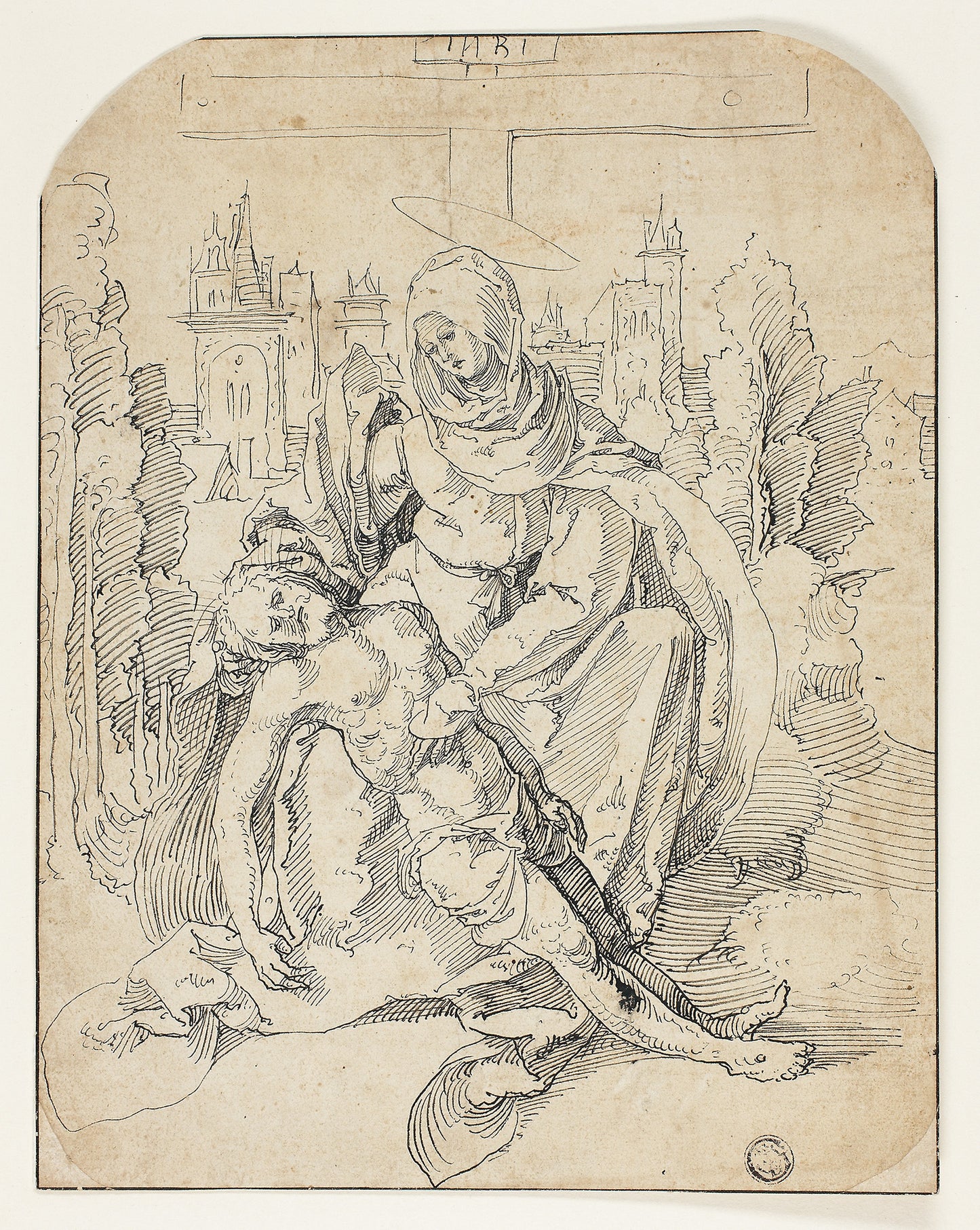 Pieta -  After Albrecht Dürer,  Poster Print Wall Art
