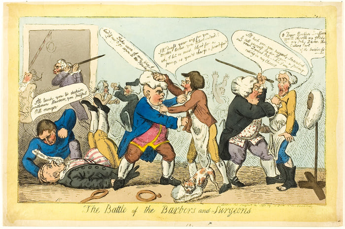 Battle of Barbers and Surgeons: Isaac Cruikshank (English, 1764-1811 ...