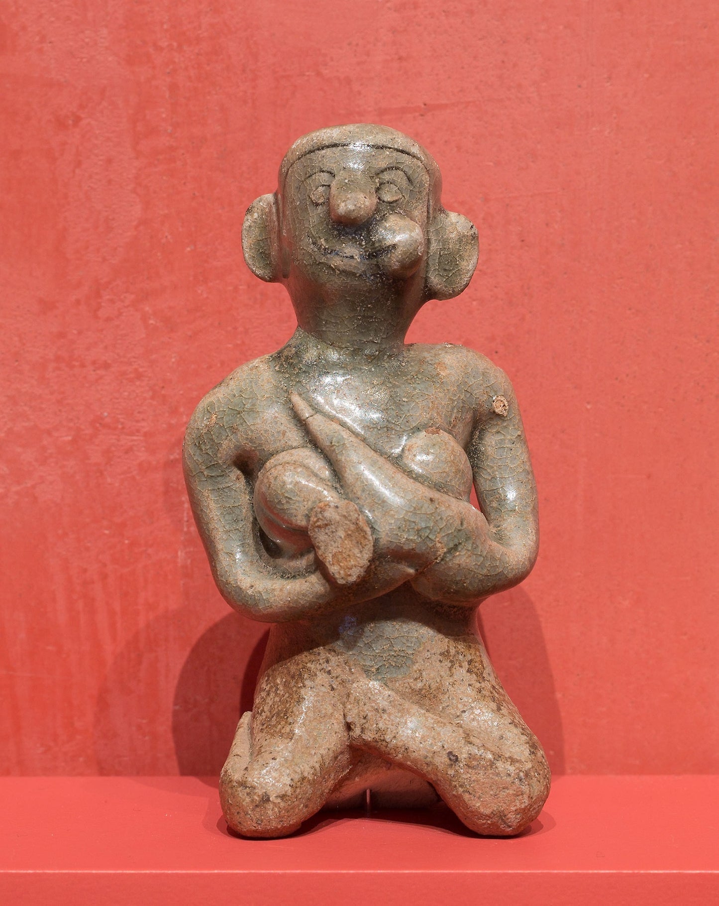 Figurine of a Mother and Child -  Thailand,  Poster Print Wall Art