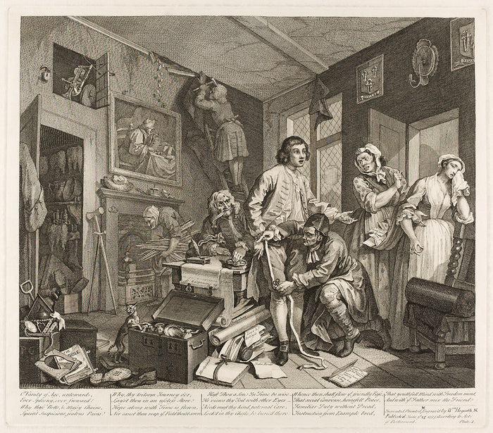 Plate One, from A Rake's Progress: William Hogarth,16x12