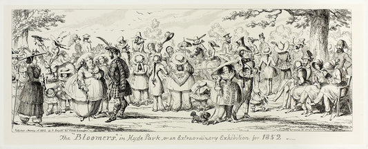 The "Bloomers" in Hyde Park, or an Extraordinary Exhibition for 1852 from George Cruikshank's Steel Etchings to The Comic Almanacks: 1835-1853: George Cruikshank (English, 1792-1878),16x12"(A3) Poster