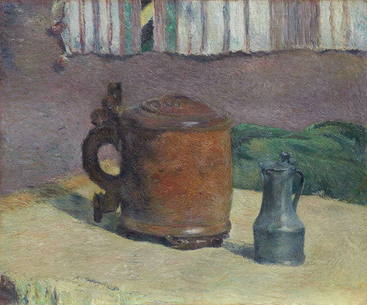 Still Life: Wood Tankard and Metal Pitcher: Paul Gauguin,16x12"(A3) Poster