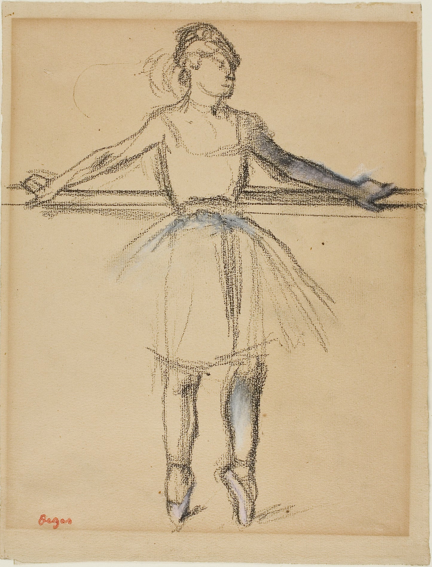 Dancer at the Bar (on Point): Edgar Degas,16x12"(A3) Poster