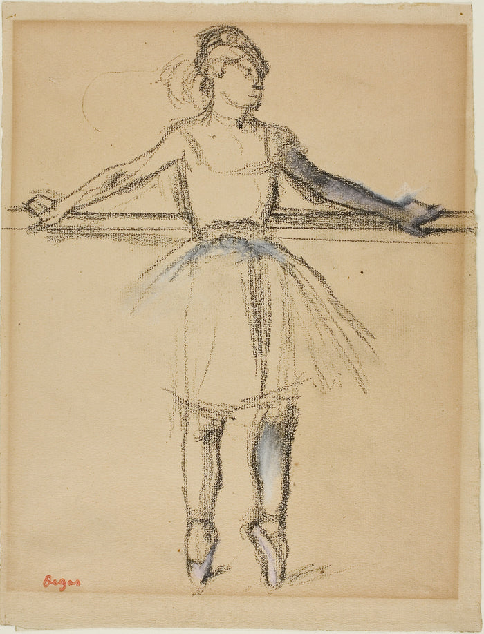 Dancer at the Bar (on Point): Edgar Degas,16x12