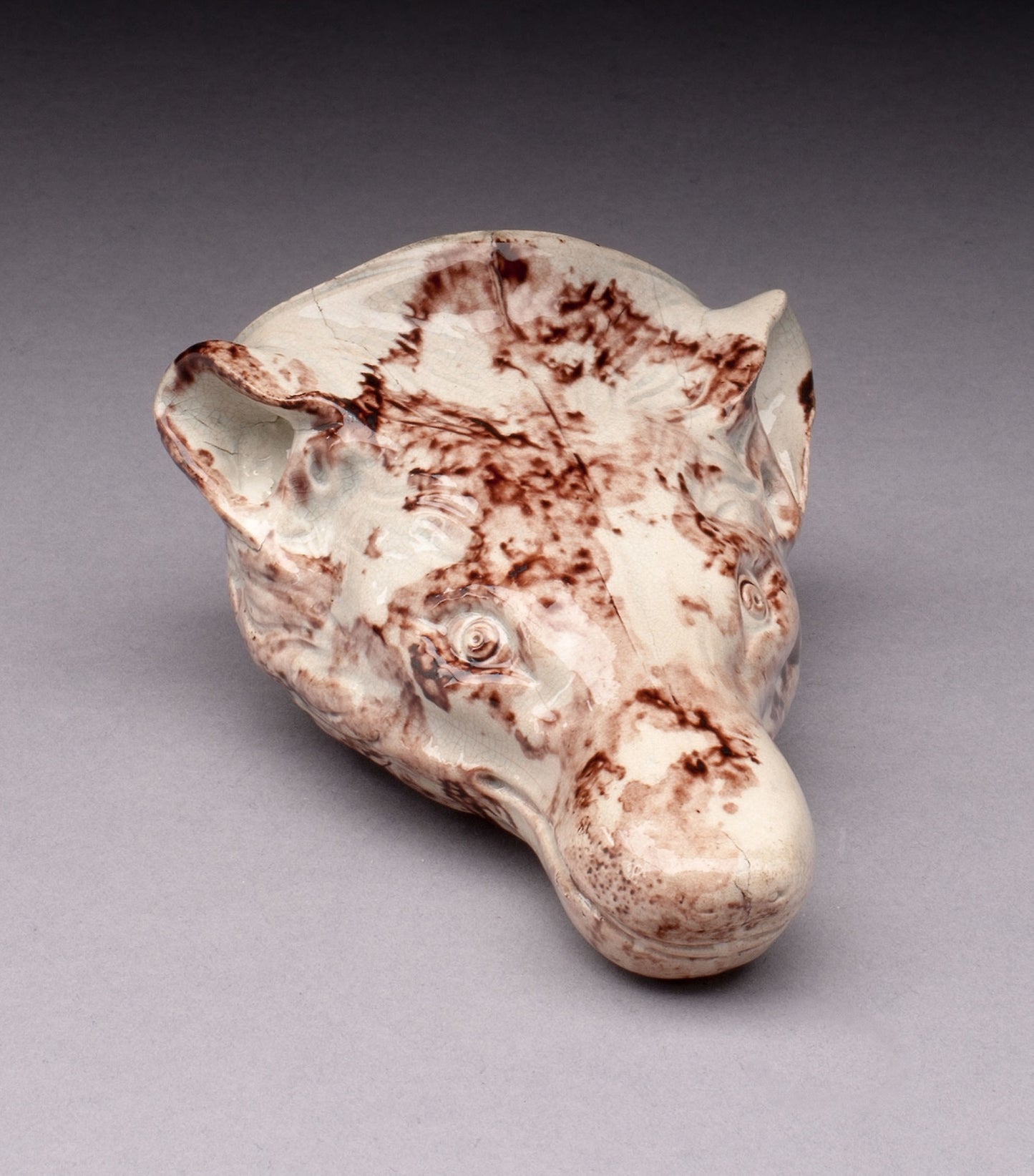 Rhyton Cup in the form of a Fox -  England, Staffordshire,  Poster Print Wall Art
