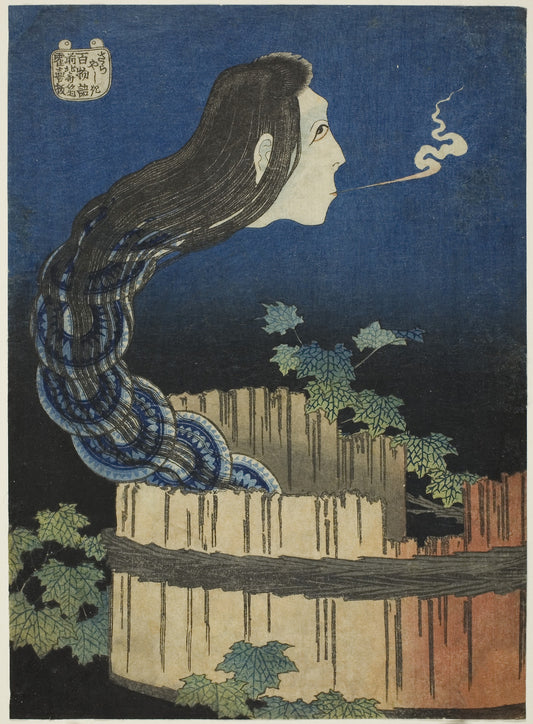 The Mansion of the Plates (Sara yashiki), from the series "One Hundred Ghost Tales (Hyaku monogatari)": Katsushika Hokusai ?? ?? ,16x12"(A3) Poster
