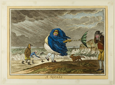 A Squall by  James Gillray (English, 1756-1815), 23x16"( A2 size) Poster Print