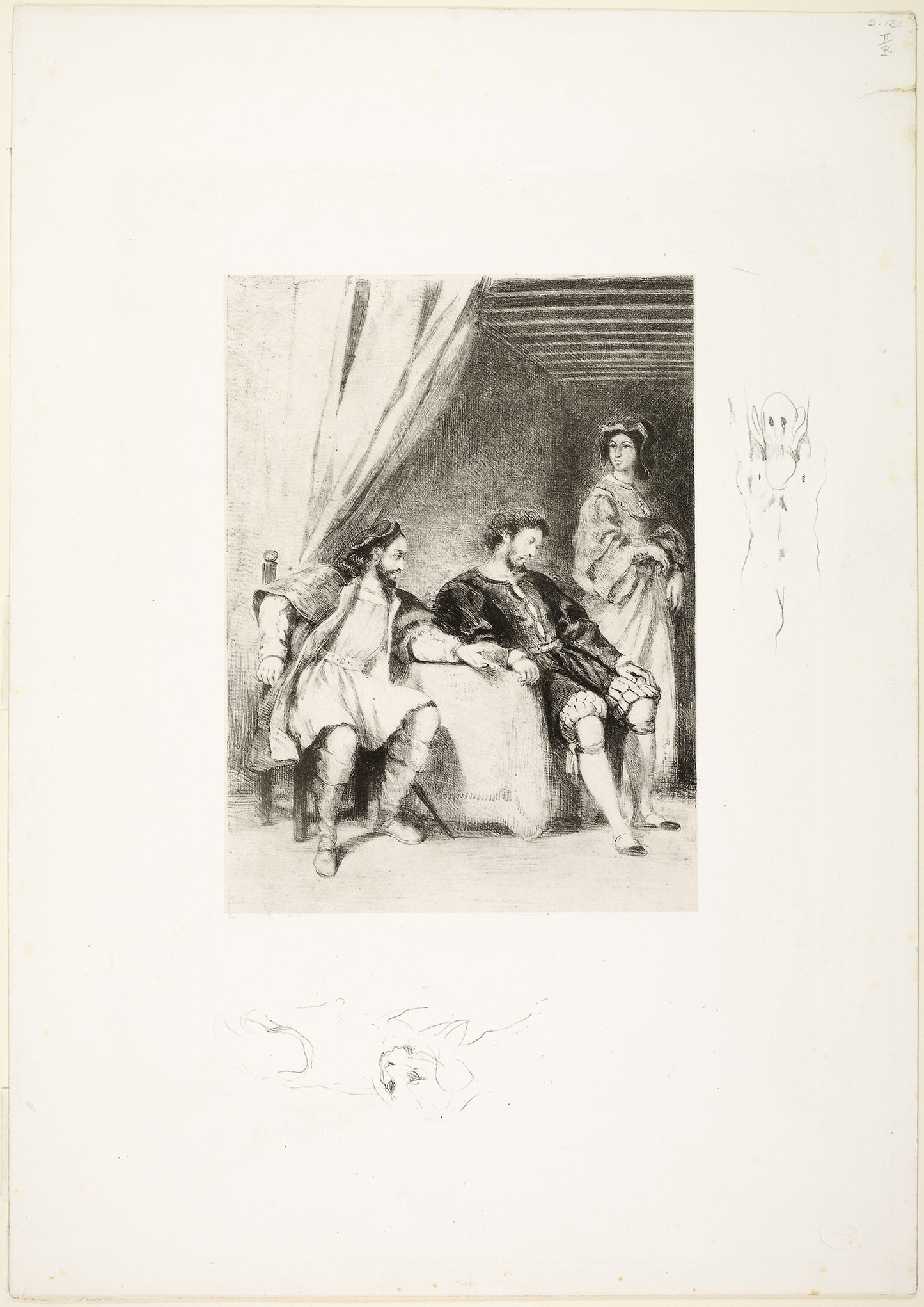 Weislingen Held Prisoner -  Goetz -  Eugène Delacroix,  Poster Print Wall Art