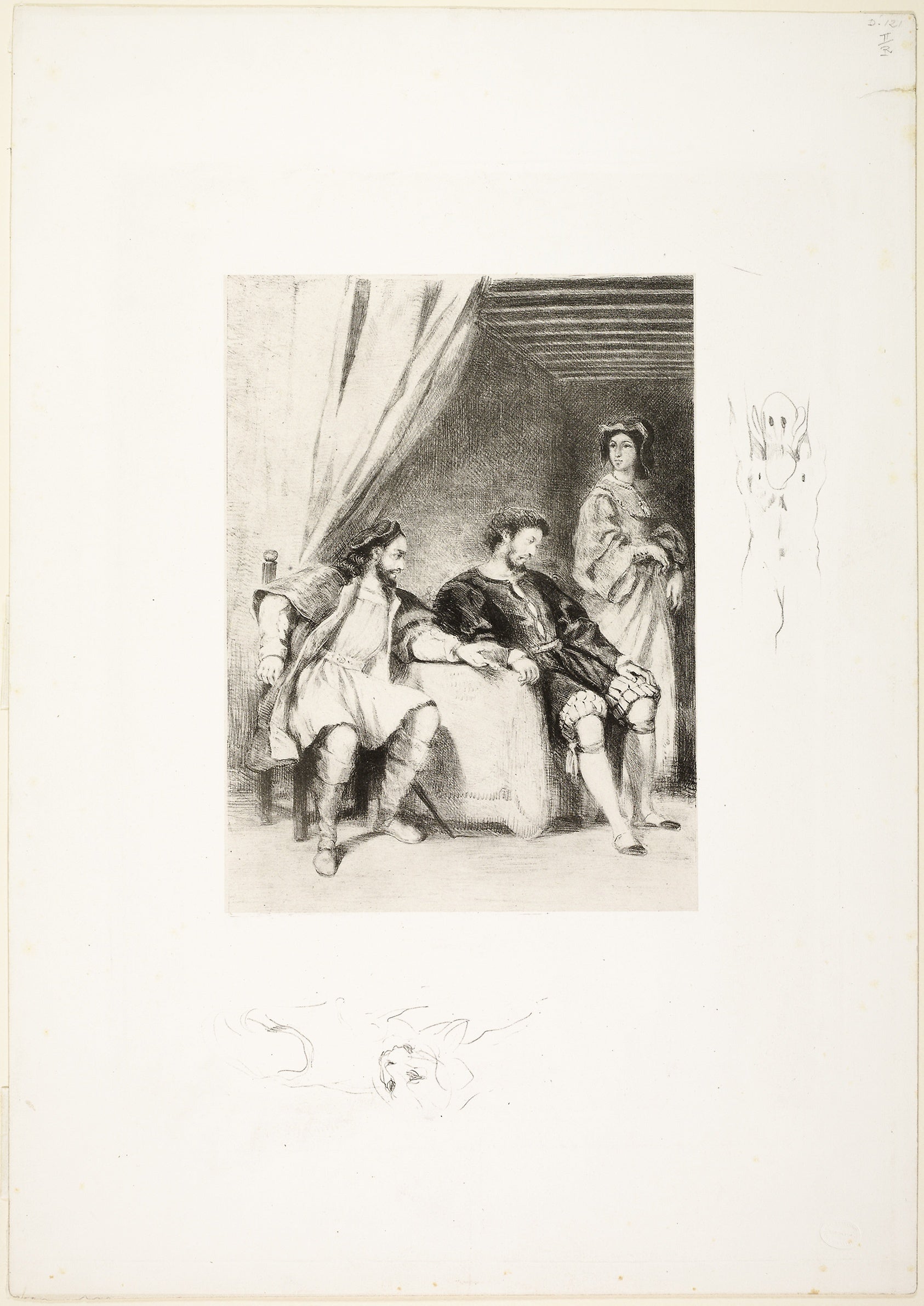 Weislingen Held Prisoner: Goetz: Eugène Delacroix,16x12"(A3) Poster