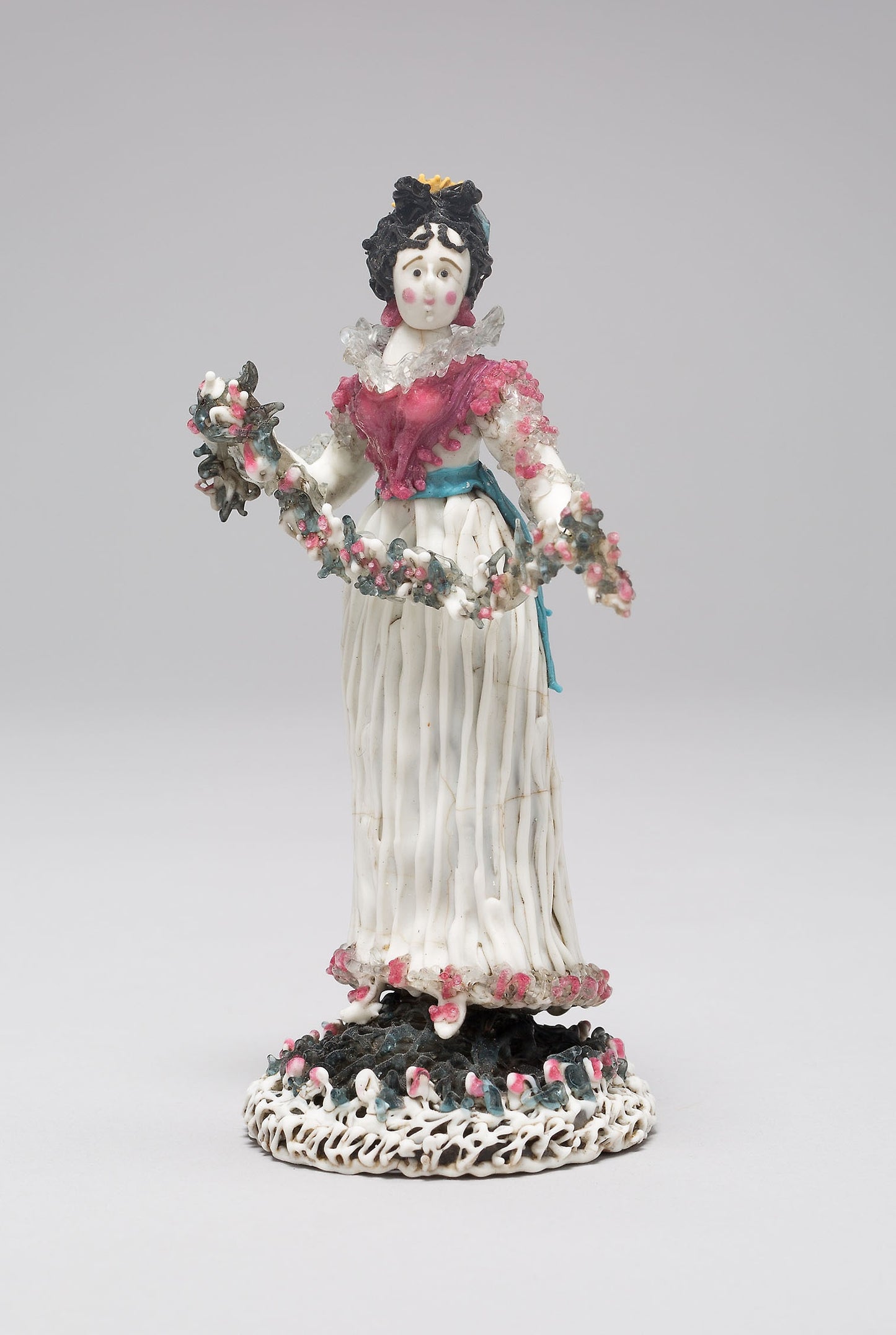 Woman with a Garland of Flowers -  Nevers, France,  Poster Print Wall Art