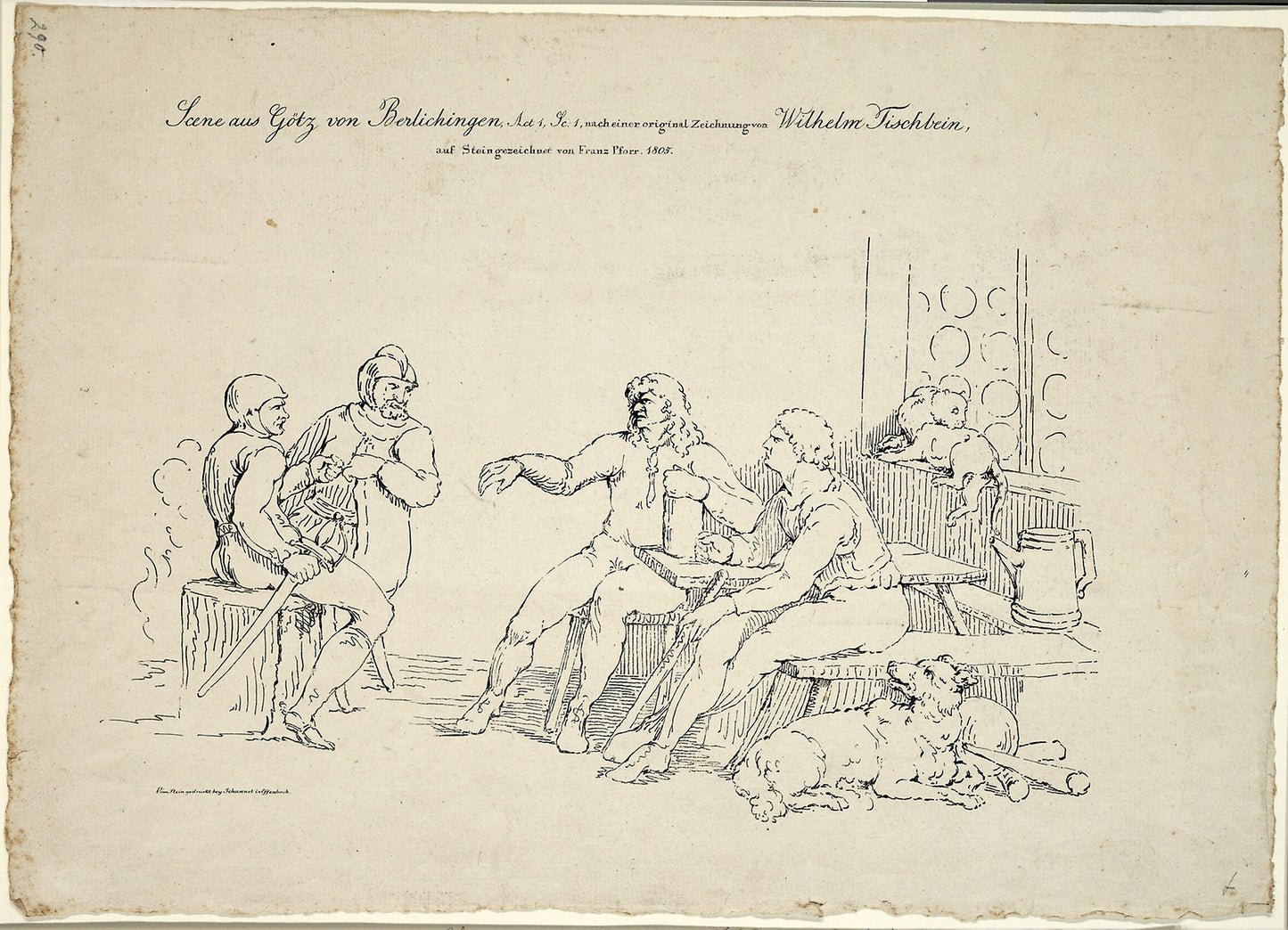 Act 1, Scene 1 from Götz van Berlichingen -  Franz Pforr (German, 1788-1812),  Poster Print Wall Art