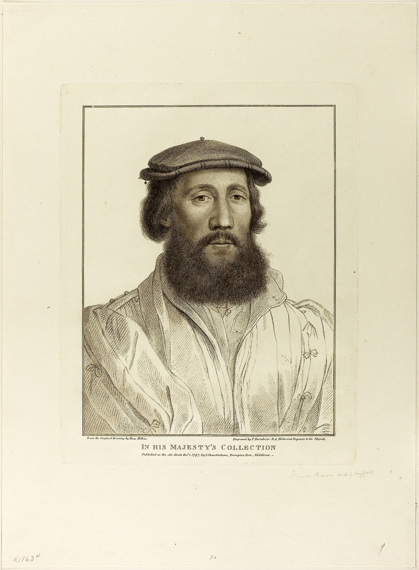 Charles Brandon, Duke of Suffolk -  Francesco Bartolozzi (Italian, 1727-1815),  Poster Print Wall Art