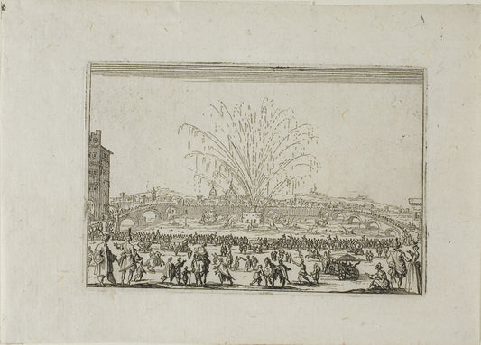 A Festival on the Arno, from The Caprices: Jacques Callot,16x12"(A3) Poster