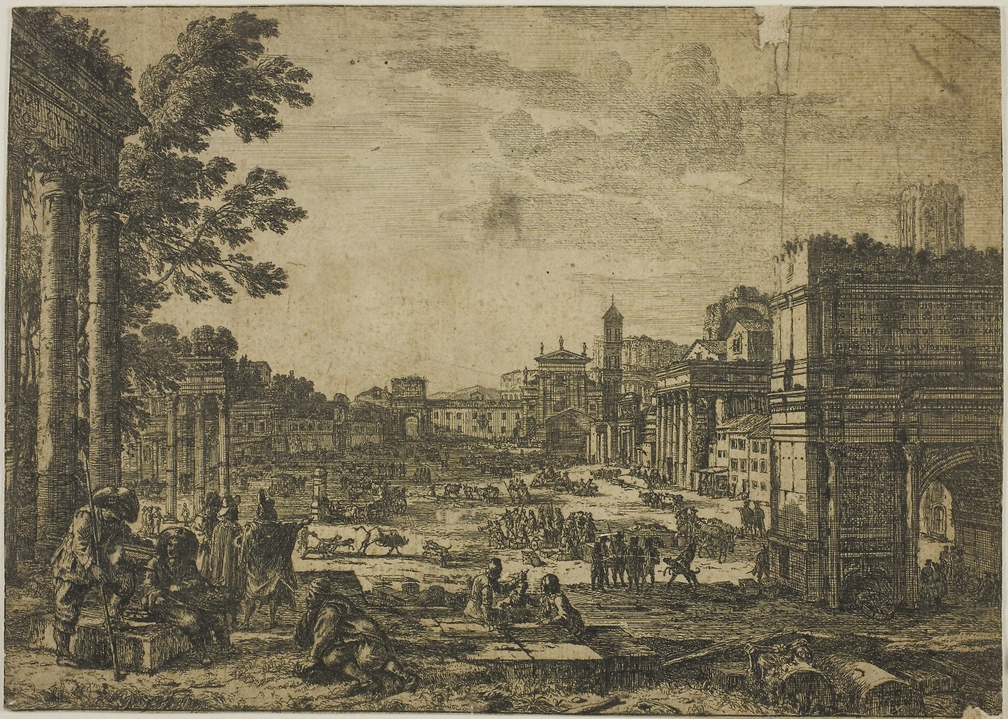 The Roman Forum -  Claude Lorrain,  Poster Print Wall Art