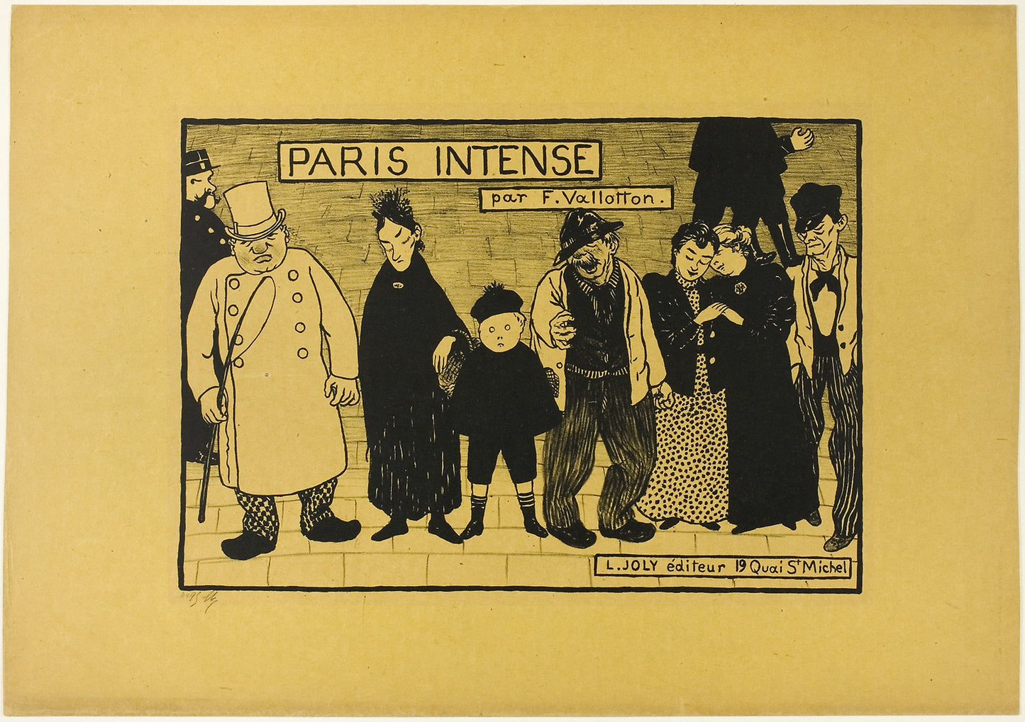 Frontispiece to Paris Intense -  Félix Edouard Vallotton,  Poster Print Wall Art