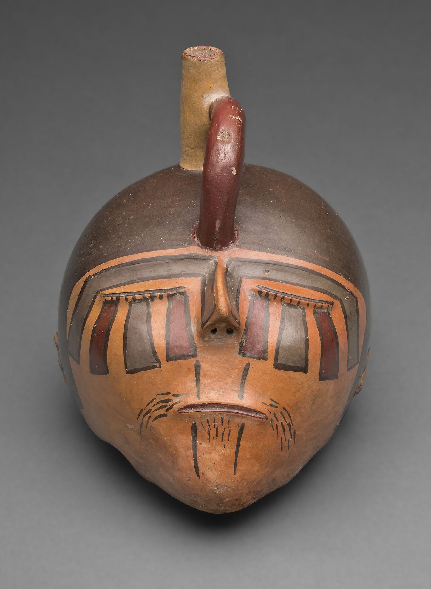 Bottle in the Form of a Severed Trophy Head -  Nazca,  Poster Print Wall Art