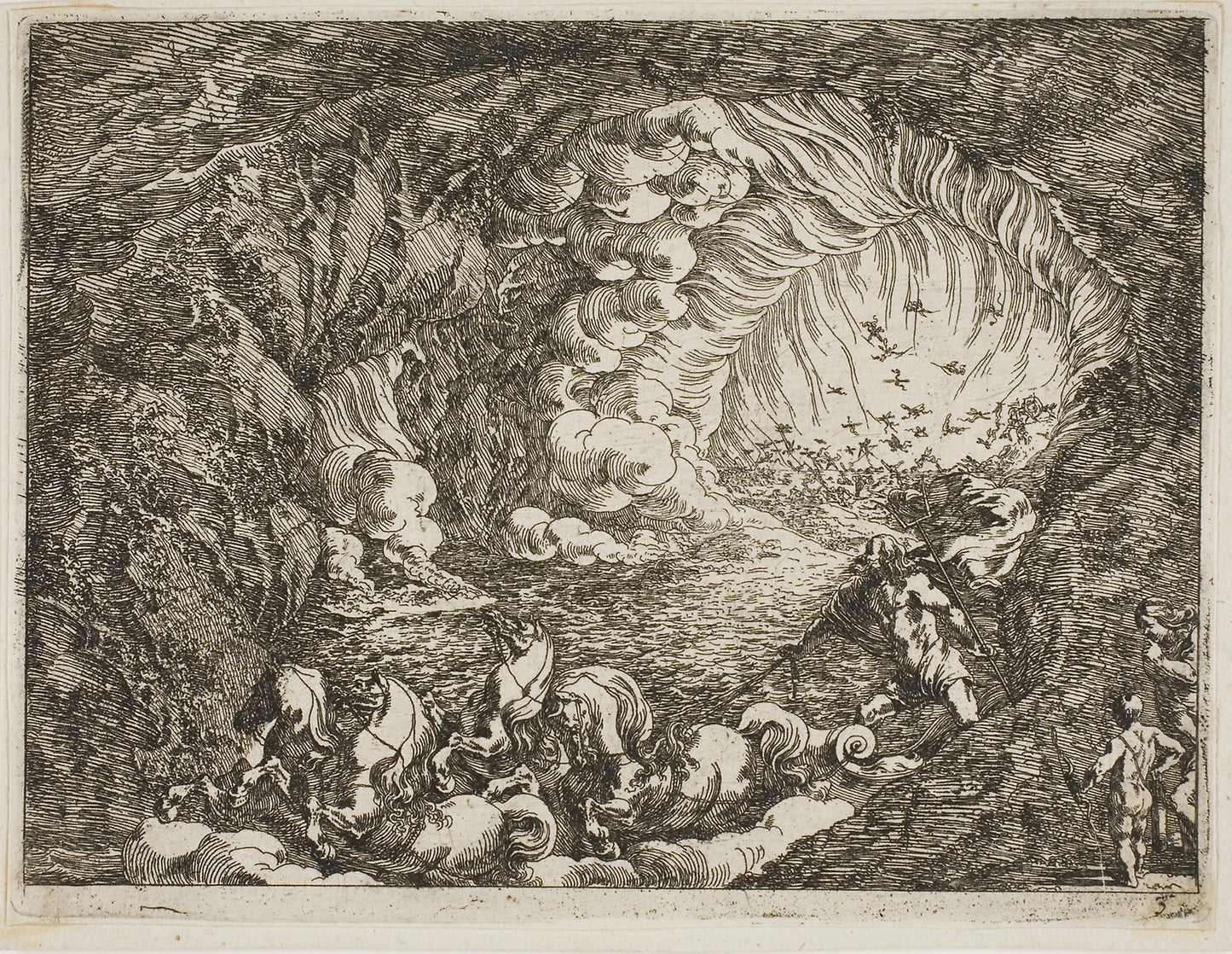 Apocalyptic Vision with Sea Gods -  Johann Wilhelm Baur,  Poster Print Wall Art
