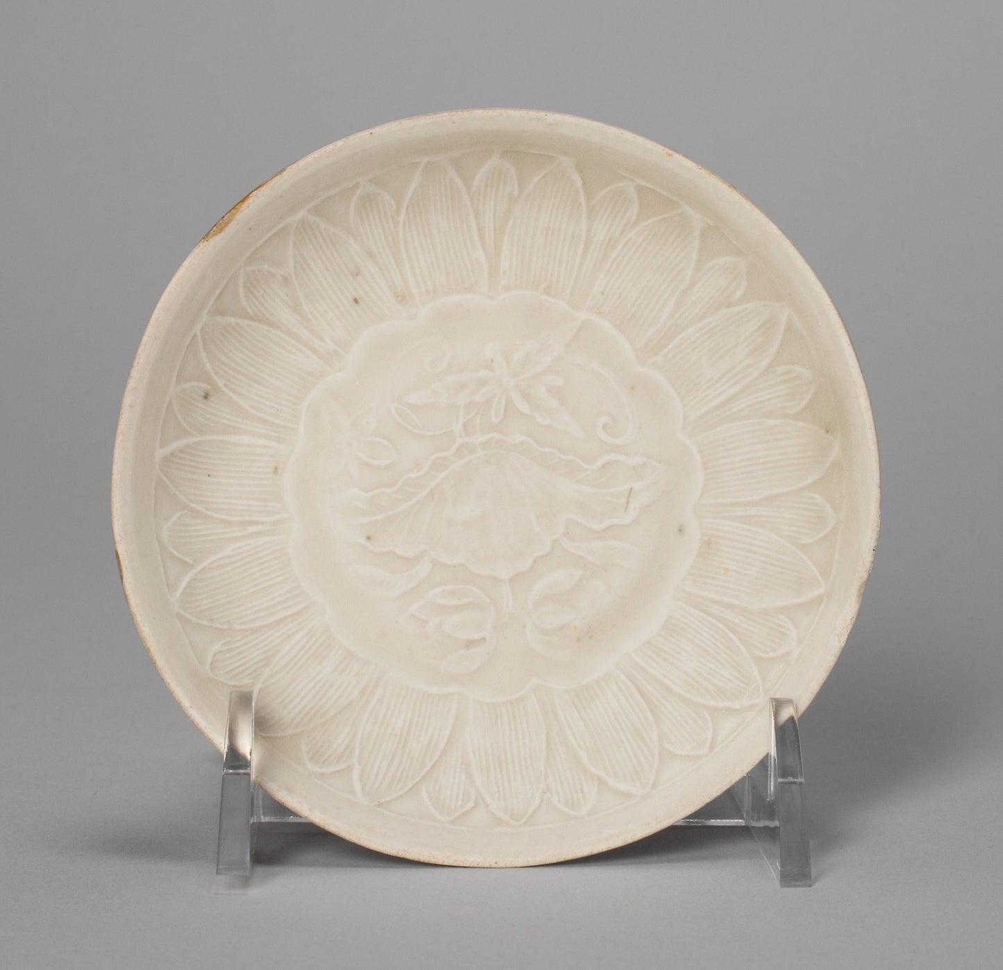 Dish with Lotus Flower and Petals -  China,  Poster Print Wall Art