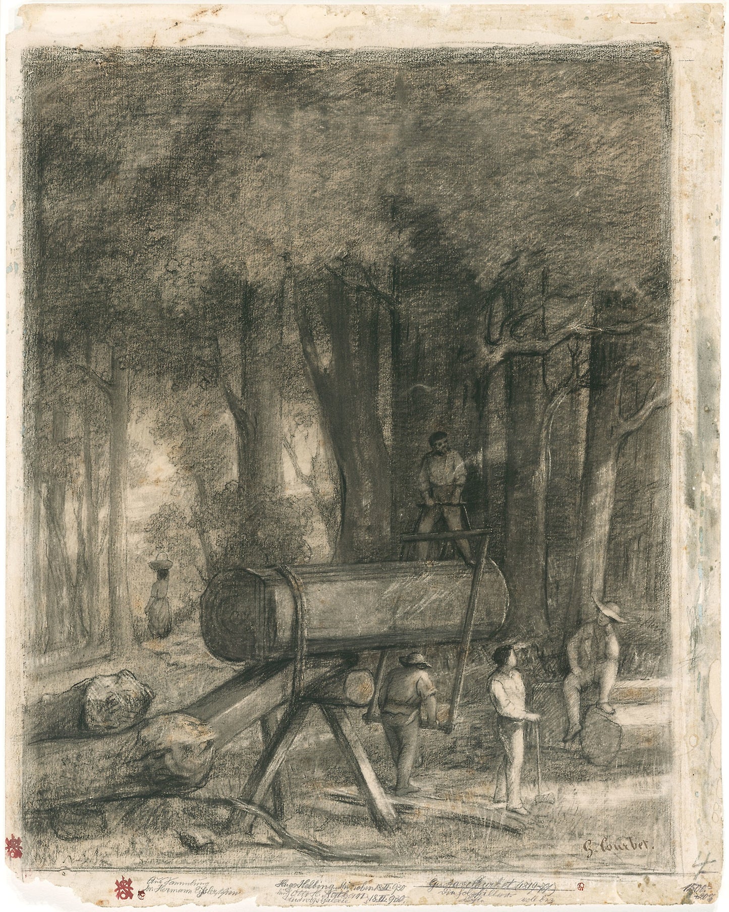 The Woodcutters -  Gustave Courbet,  Poster Print Wall Art