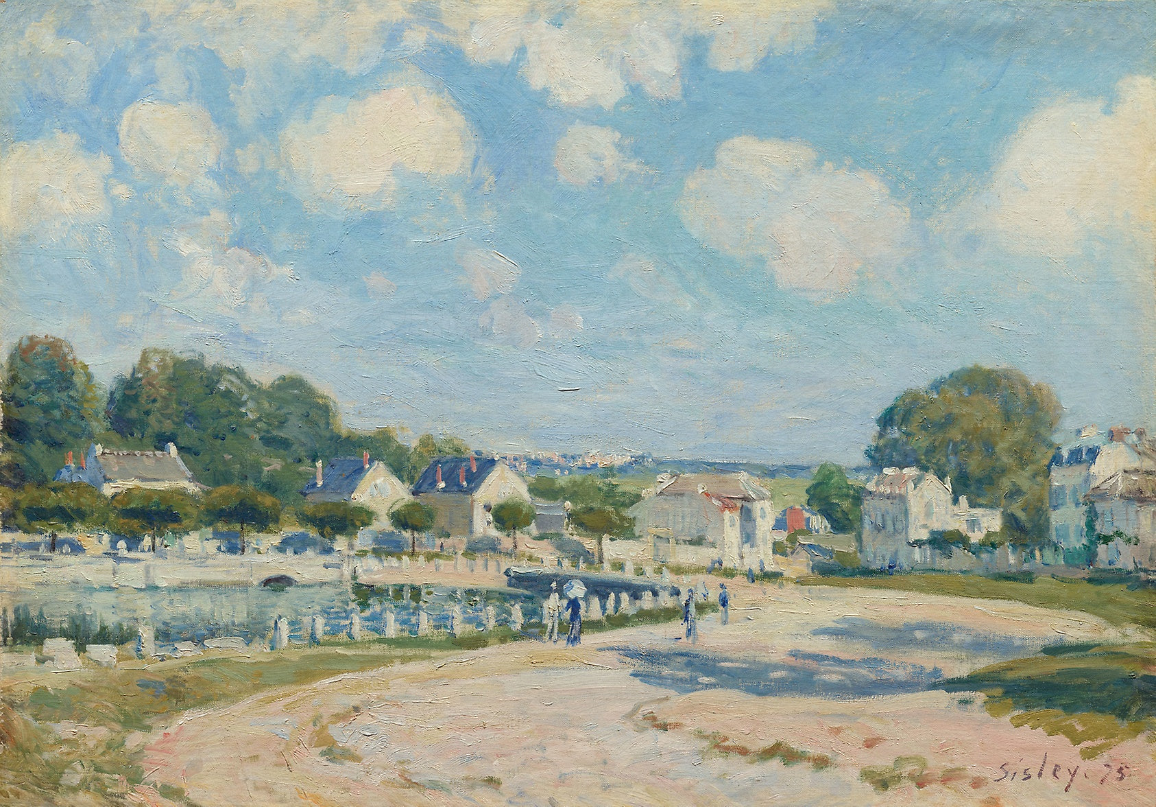 Watering Place at Marly: Alfred Sisley,16x12"(A3) Poster