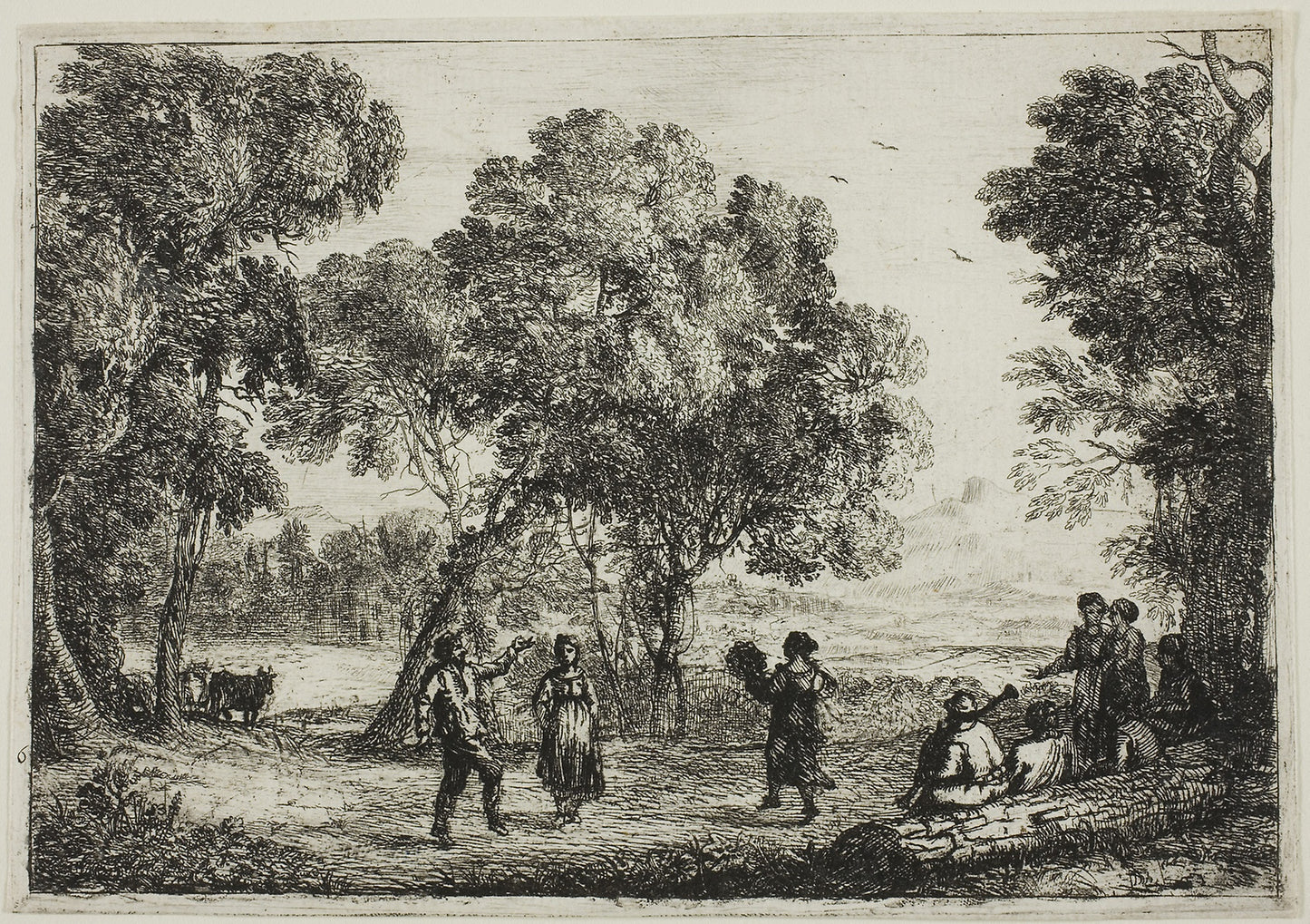 The Country Dance -  Claude Lorrain,  Poster Print Wall Art