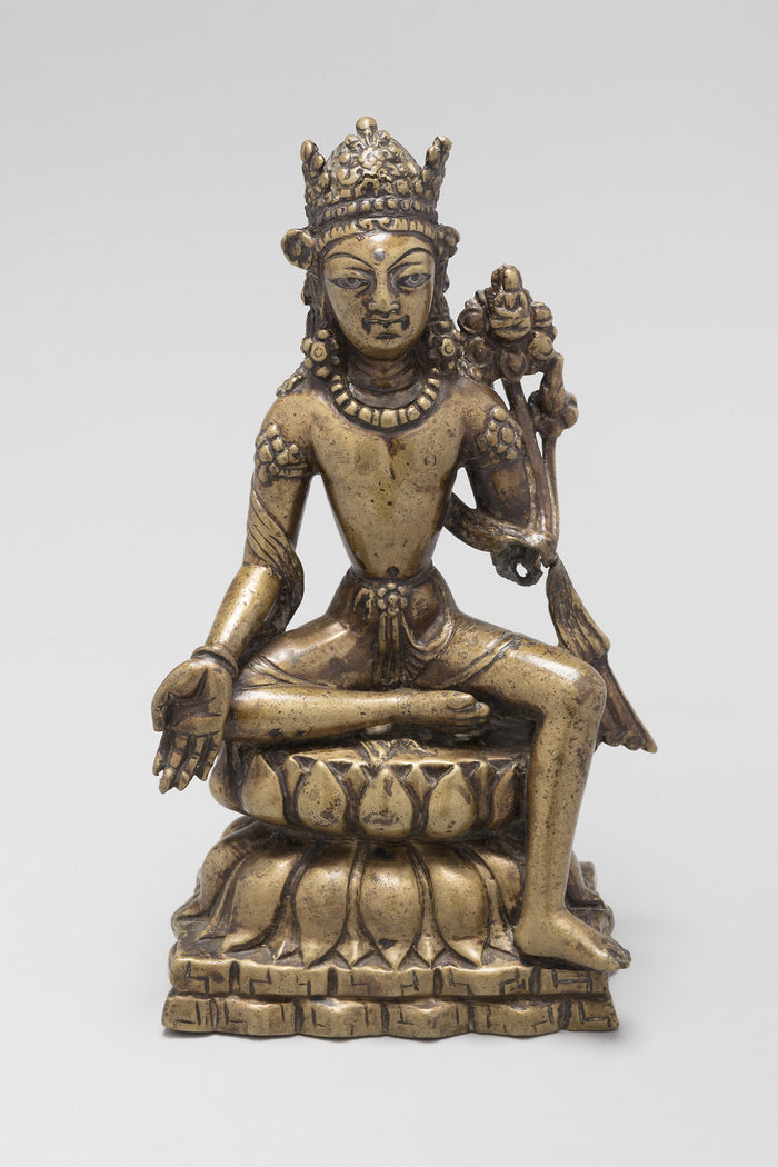 Bodhisattva Avalokiteshvara Seated with Hand in Gesture of Gift Giving (Varadamudra): Pakistan,16x12