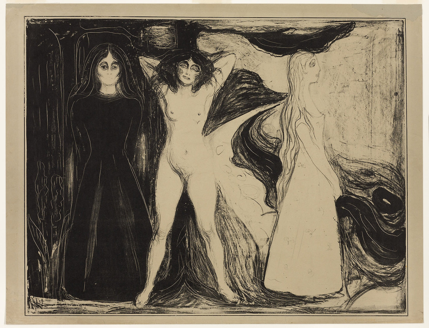 Woman (The Sphinx) -  Edvard Munch (Norwegian, 1863-1944),  Poster Print Wall Art