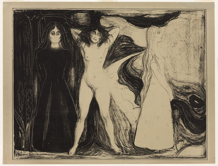 Woman (The Sphinx): Edvard Munch (Norwegian, 1863-1944),16x12