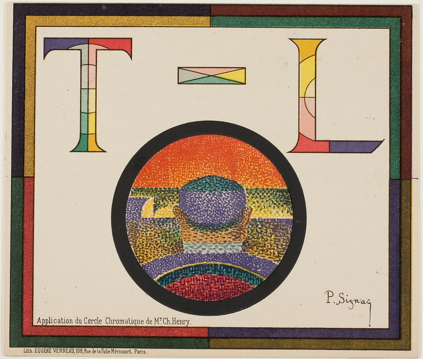Chromatic Circle -  Paul Signac (French, 1863-1935),  Poster Print Wall Art