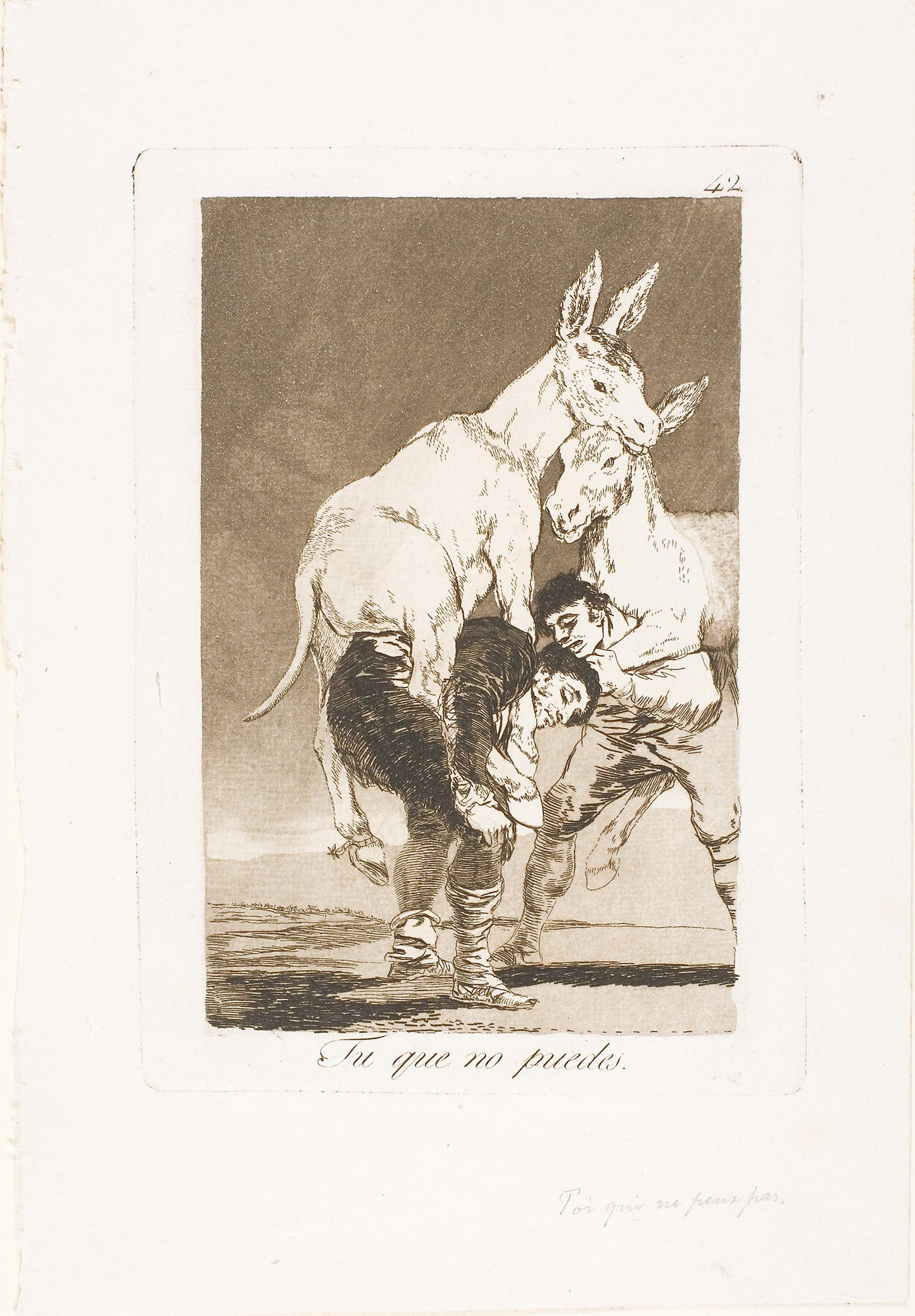 Thou Who Canst Not, plate 42 from Los Caprichos -  Francisco José de Goya y Lucientes,  Poster Print Wall Art