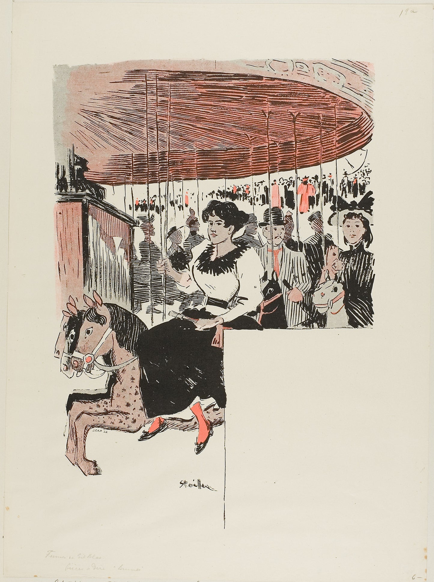 Brune -  Théophile-Alexandre Steinlen,  Poster Print Wall Art