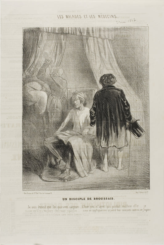 A Follower of Broussais (plate 7): Charles Émile Jacque,16x12"(A3) Poster